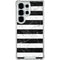 Black and White Striped Marble Galaxy S25 Ultra Clear Case