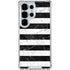 Black and White Striped Marble Galaxy S25 Ultra Clear Case
