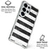 Black and White Striped Marble Galaxy S25 Ultra Clear Case