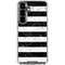 Black and White Striped Marble Galaxy S26 Clear Case