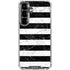 Black and White Striped Marble Galaxy S26 Clear Case