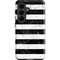 Black and White Striped Marble Galaxy S26 Impact Case