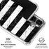 Black and White Striped Marble Galaxy S26 Plus Clear Case