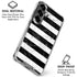 Black and White Striped Marble Galaxy S26 Plus Clear Case