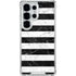 Black and White Striped Marble Galaxy S26 Ultra Clear Case