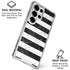 Black and White Striped Marble Galaxy S26 Ultra Clear Case