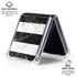 Black and White Striped Marble Galaxy Z Flip6 Clear Case