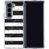Black and White Striped Marble Galaxy Z Fold5 5G Clear Case