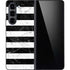 Black and White Striped Marble Galaxy Z Fold5 5G Skin