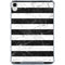 Black and White Striped Marble iPad 11th Gen (2025) Clear Case