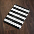 Black and White Striped Marble Apple iPad Skin