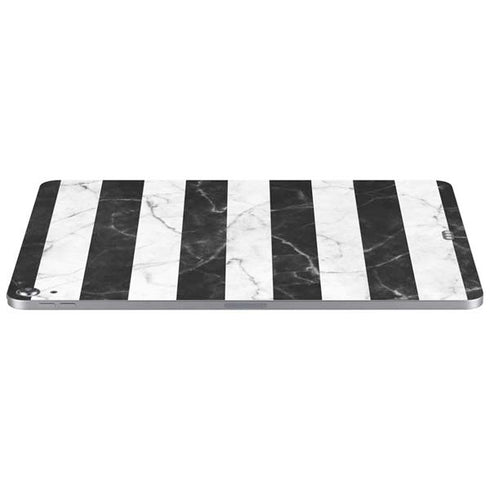 Black and White Striped Marble Apple iPad Air Skin