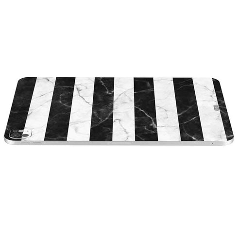 Black and White Striped Marble iPad Pro 13in M4 (2024) Skin