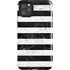 Black and White Striped Marble iPhone Cases