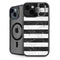Black and White Striped Marble iPhone 13 Kickstand Case