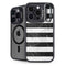 Black and White Striped Marble iPhone 13 Pro Kickstand Case