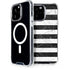 Black and White Striped Marble iPhone Cases