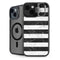 Black and White Striped Marble iPhone 14 Plus Kickstand Case