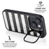 Black and White Striped Marble iPhone 15 Kickstand Case