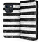 Black and White Striped Marble iPhone 15 Plus Folio Case