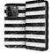 Black and White Striped Marble iPhone 15 Pro Folio Case