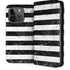 Black and White Striped Marble iPhone 15 Pro Folio Case