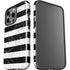 Black and White Striped Marble iPhone 15 Pro Impact Case