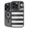 Black and White Striped Marble iPhone 15 Pro Kickstand Case