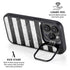 Black and White Striped Marble iPhone 15 Pro Kickstand Case