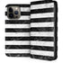 Black and White Striped Marble iPhone 15 Pro Max Folio Case
