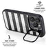 Black and White Striped Marble iPhone 15 Pro Max Kickstand Case
