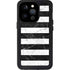 Black and White Striped Marble iPhone 15 Pro Waterproof Case