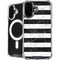 Black and White Striped Marble iPhone 16 MagSafe Case