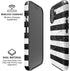 Black and White Striped Marble iPhone 16 Magsafe Impact Case