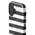 Black and White Striped Marble iPhone 16 Plus Impact Case
