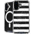 Black and White Striped Marble iPhone 16 Plus MagSafe Case