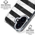 Black and White Striped Marble iPhone 16 Plus MagSafe Case