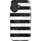 Black and White Striped Marble iPhone 16 Plus Magsafe Impact Case