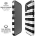 Black and White Striped Marble iPhone 16 Plus Magsafe Impact Case