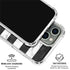 Black and White Striped Marble iPhone 16 Pro Clear Case