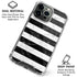 Black and White Striped Marble iPhone 16 Pro Clear Case