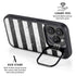 Black and White Striped Marble iPhone 16 Pro Kickstand Case