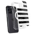 Black and White Striped Marble iPhone 16 Pro MagSafe Case