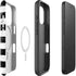 Black and White Striped Marble iPhone 16 Pro Magsafe Impact Case