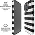 Black and White Striped Marble iPhone 16 Pro Magsafe Impact Case