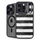 Black and White Striped Marble iPhone 16 Pro Max Kickstand Case