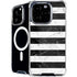 Black and White Striped Marble iPhone 16 Pro Max MagSafe Case