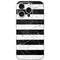 Black and White Striped Marble iPhone 16 Pro Skin