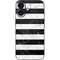 Black and White Striped Marble iPhone 16 Skin