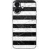Black and White Striped Marble iPhone 16 Skin